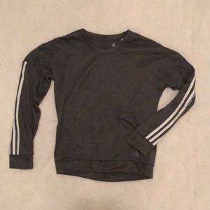 Heather Grey Adidas Running Crew Neck